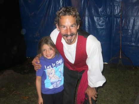 Erin and her circus camp instructor, Carlo.